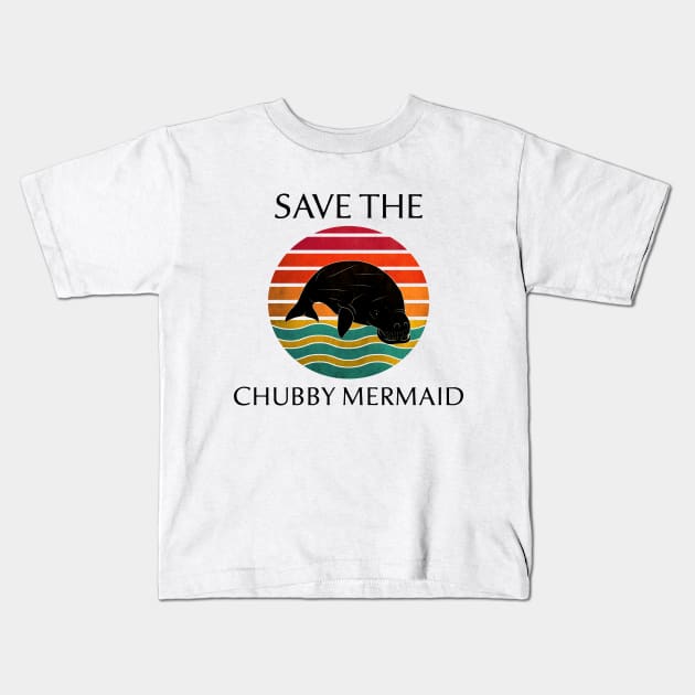 Save the Chubby Mermaid Kids T-Shirt by coloringiship